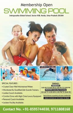 Indraprastha Global School Swimming pool Perfect Sports Academy